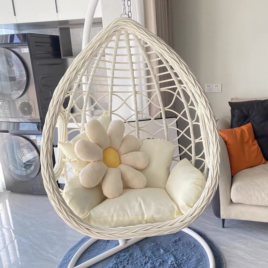 北欧室内吊篮阳台单人田园仿藤椅吊椅成人摇椅秋千家用现代免打孔,住宅家具,户外秋千,淘宝优惠券,粉丝福利购,淘宝优惠卷