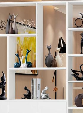 北欧轻奢装饰品小摆件创意简约现代家居客厅酒柜摆设一家三口四口