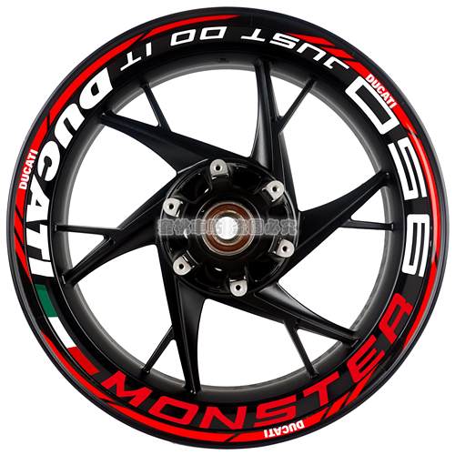 杜卡迪怪兽950 821 797 1200 改装轮毂贴 钢圈贴车身装饰反光贴纸