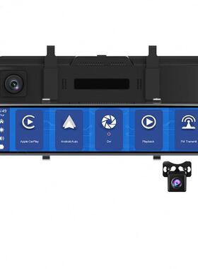 哈里森12寸2k无线carplay屏幕仪表盘凸轮汽车行车记录仪