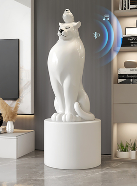 现代轻奢大型落地动物摆件家居装饰品客厅玄关电视柜旁雕塑高级感