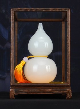 天然阿富汗玉石葫芦平安摆件装饰礼品福禄平安玄关博古架乔送礼物