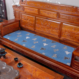 实木沙发垫海绵坐垫单三人连体冬季 加厚红木质组合联邦椅座垫防滑