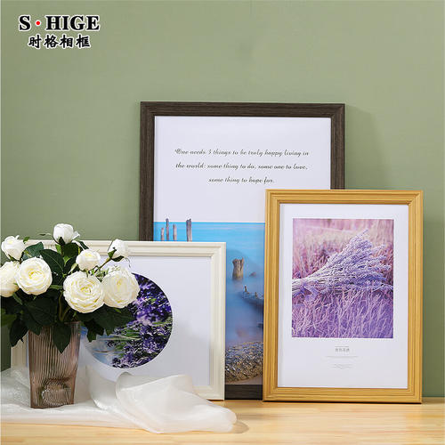 实木画框装裱相框定制20 24寸素描美术外框a3A4任意尺寸4k8开挂墙