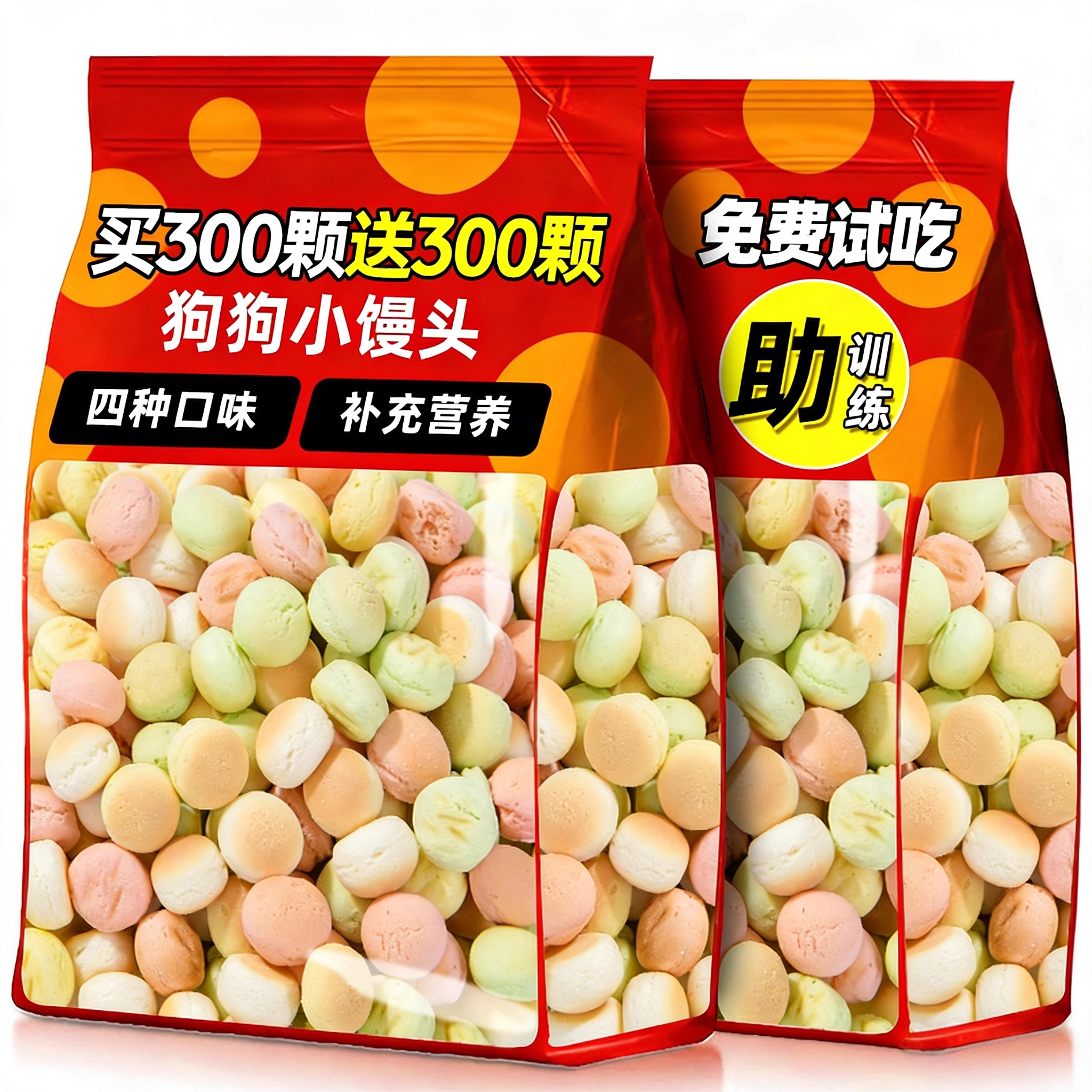 狗狗饼干奶香小馒头宠物零食2个月幼犬训练奖励磨牙大型犬专用