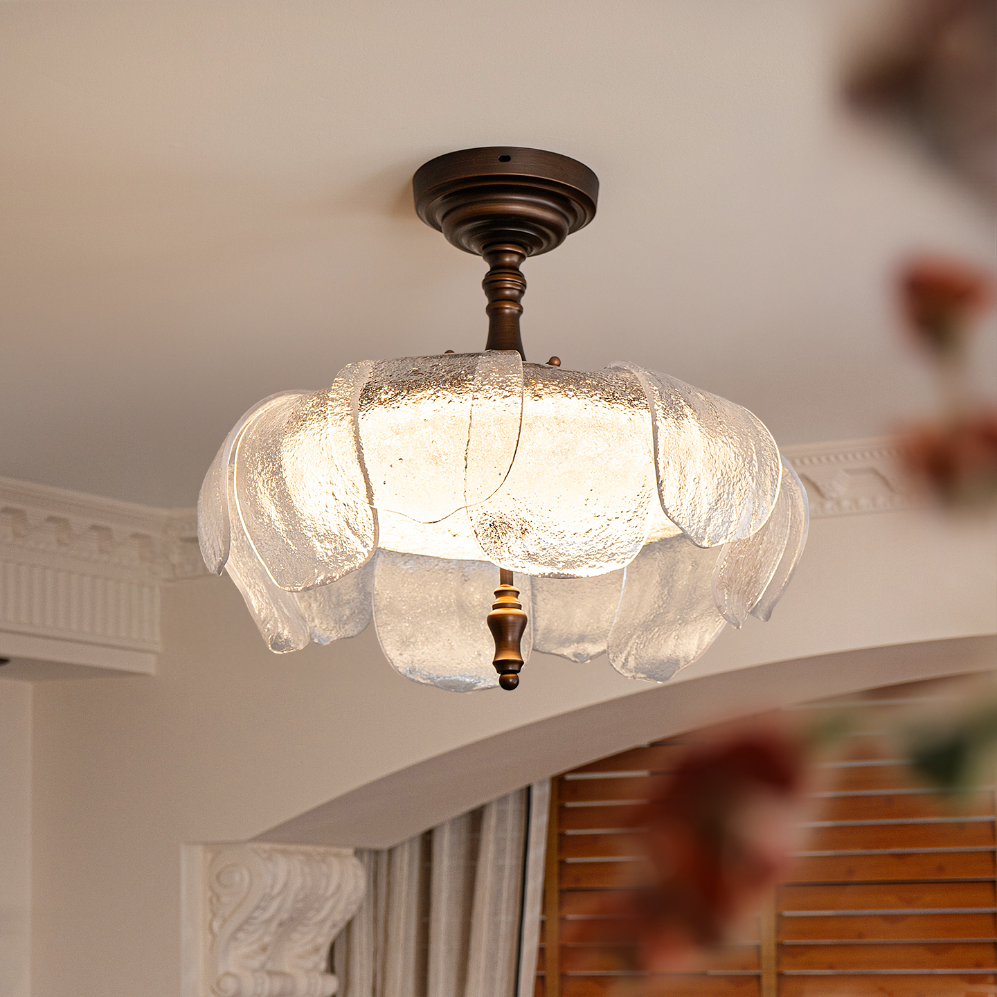 中古美拉德色系南洋风创意吸顶灯