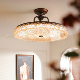 宝兮美式复古卧室吸顶灯中古风主卧书房全光谱护眼高级感客厅灯具