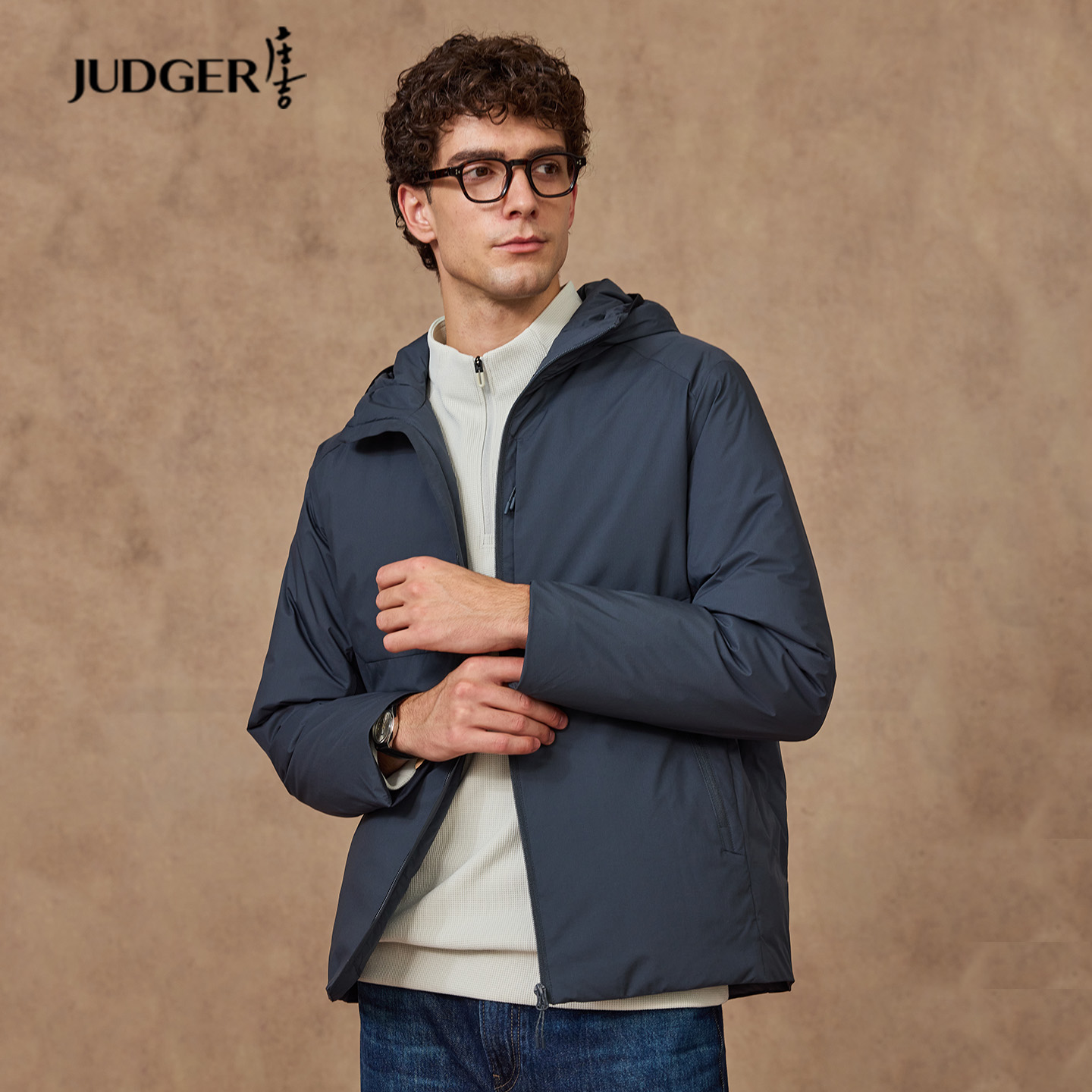 【轻暖通勤】庄吉男士羽绒服2025冬季新款加厚连帽外套男装