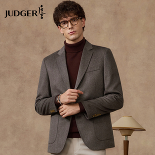 桑蚕丝 羊绒 庄吉男士 高端西服2025秋冬款 单西 毛呢感正装 羊毛