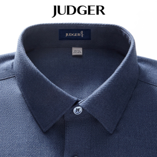 【弹力羊毛】庄吉男士长袖衬衫2025秋冬新款磨毛加厚男装保暖衬衣