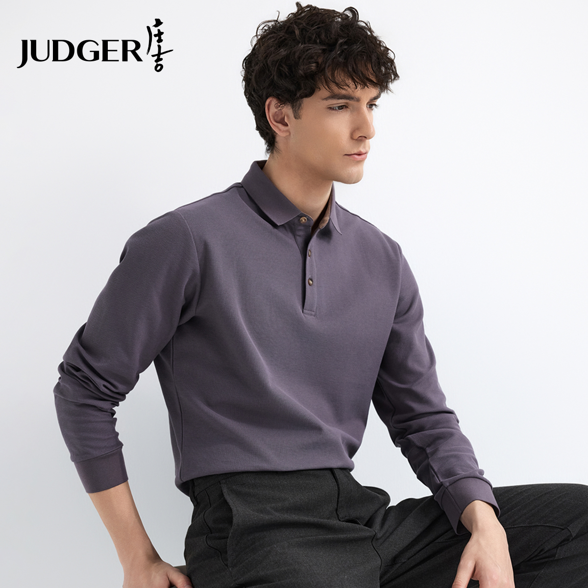 【7A抗菌纯棉】庄吉男士长袖POLO衫2025秋季新款商务休闲翻领T恤
