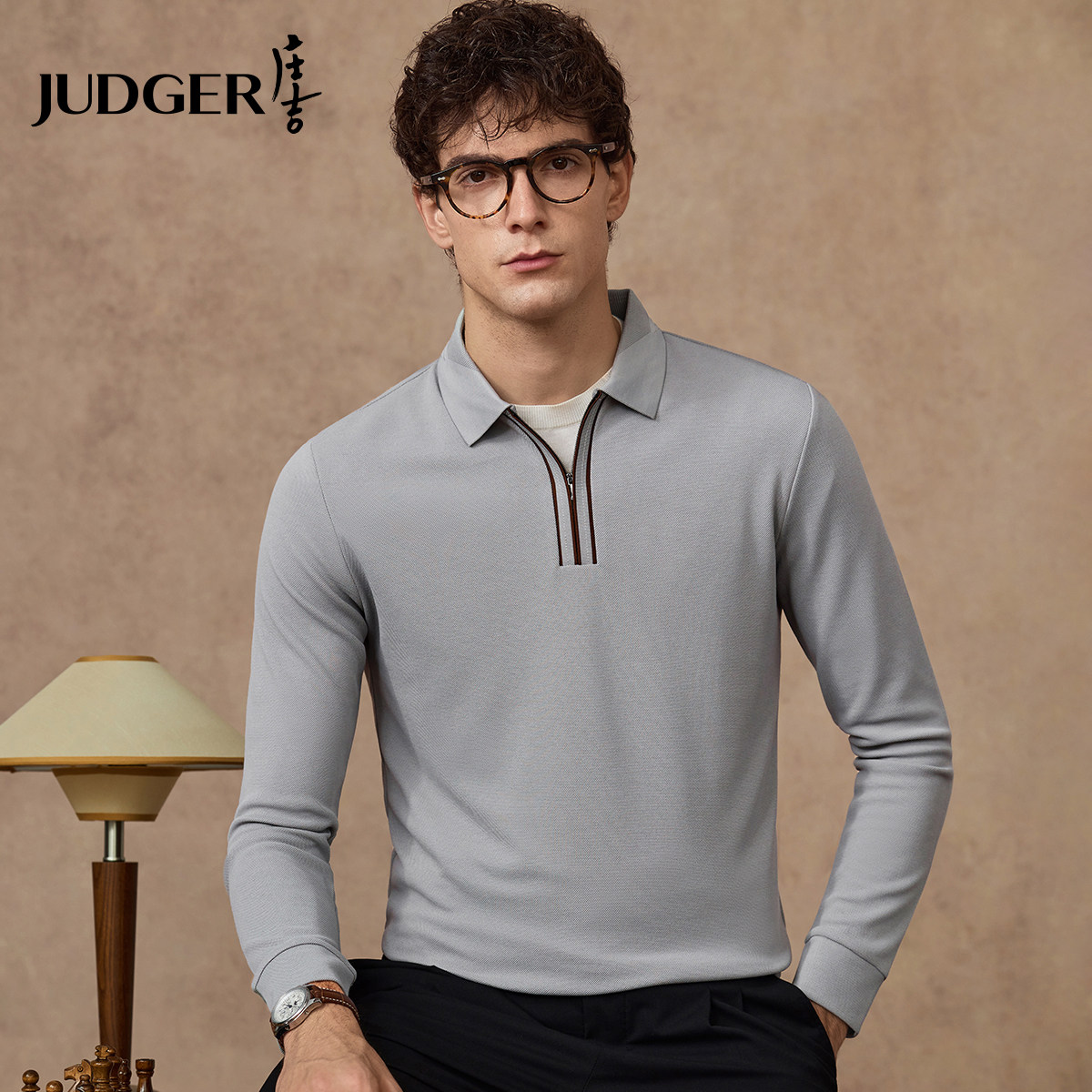 【10A抗菌 蚕丝羊毛】庄吉男士长袖POLO衫2026春季拉链翻领T恤衫,男装,T恤,淘宝优惠券,粉丝福利购,淘宝优惠卷