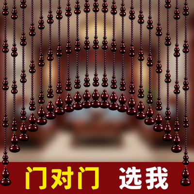 桃木葫芦水晶珠帘客厅玄关隔断帘