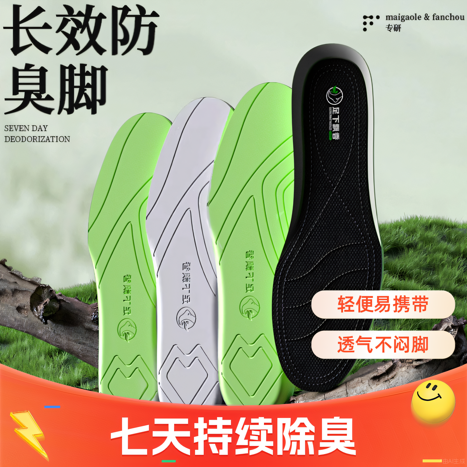 迈高乐防臭鞋垫吸汗透气防脚气