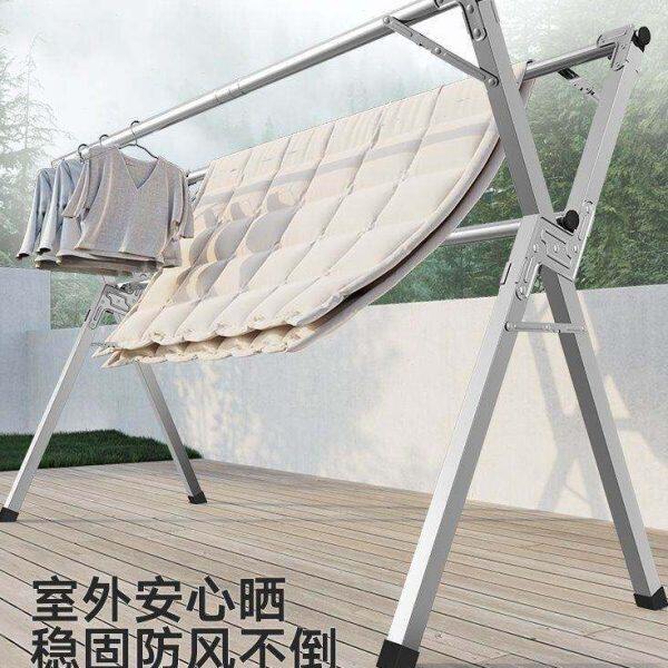 架可折叠掠捍落地室内专用不锈钢衣架的加厚凉被晒被子衣晾衣架子