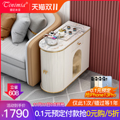 轻奢岩板泡茶几简约小茶u台小户型阳台茶桌椅组合移动茶车角几