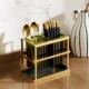 轻奢放筷子 篓 厨房置物架免打孔收C纳盒家用沥水快子桶筒壁挂式