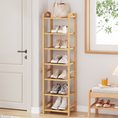 简易楠竹立式 架子多层室内卧室宿舍家用门口小省空间收纳架 g鞋