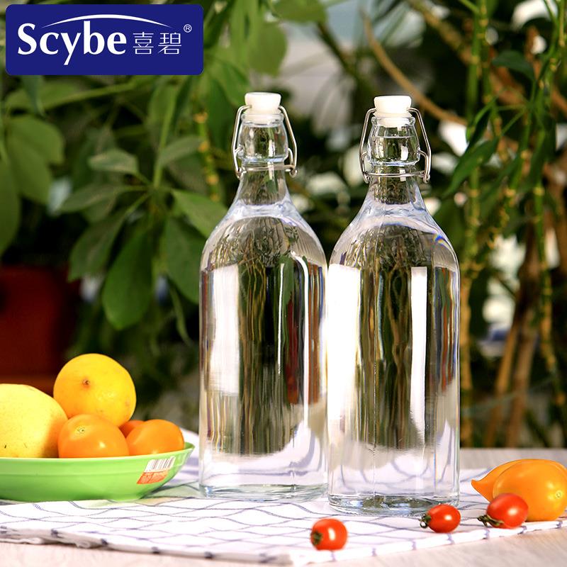 喜碧玻璃密封瓶家用泡酒瓶蜂蜜瓶酵素瓶小口瓶冷水壶凉水壶