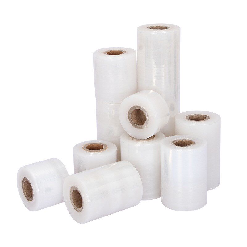 PE拉伸膜缠绕膜工业打包膜小保鲜膜小卷拉伸缠绕膜包装膜6cm10cm