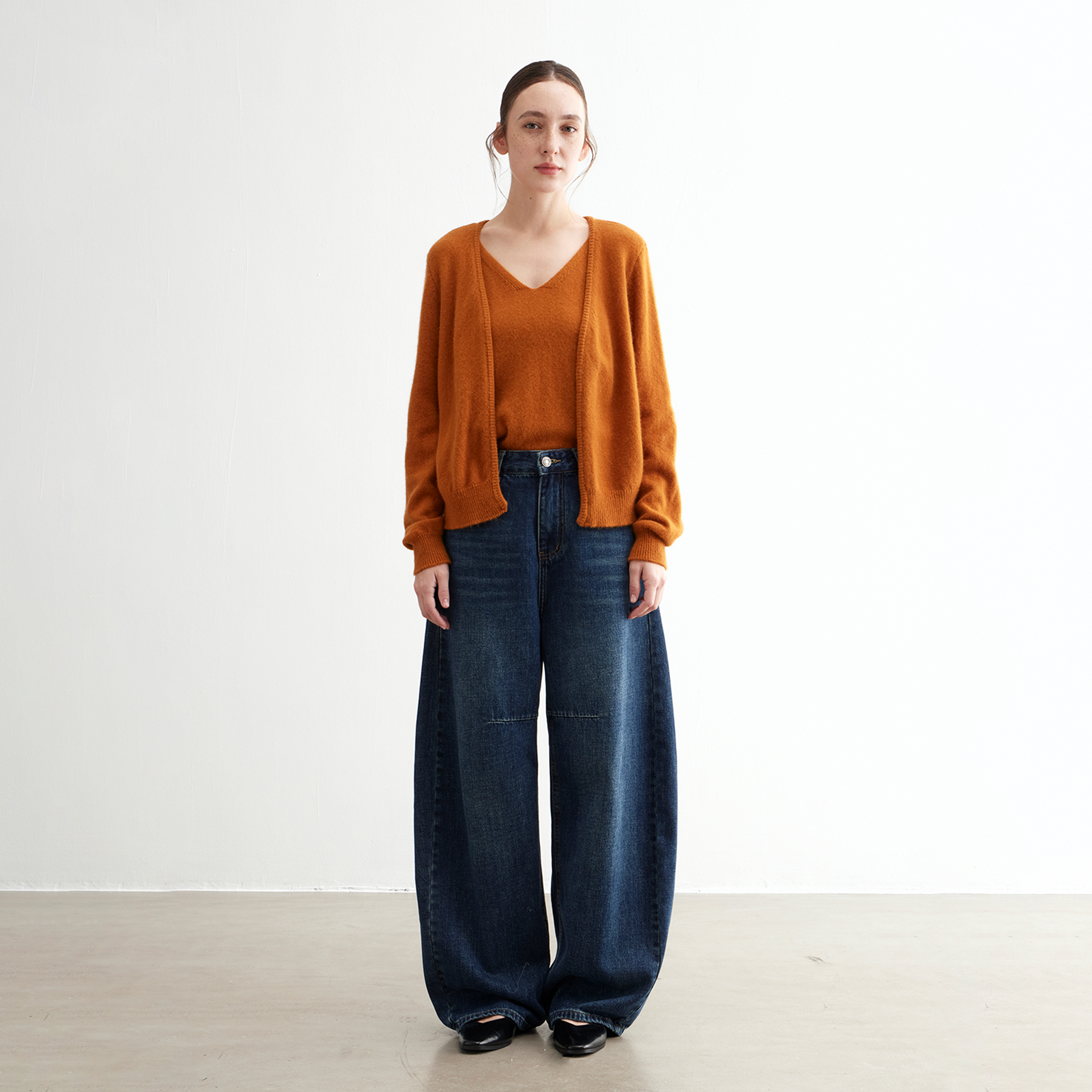 NOEND2024年秋冬新款羊毛显瘦开衫毛衣针织衫