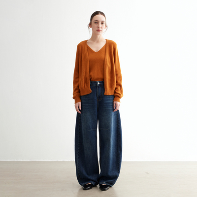 NOEND2024年秋冬新款羊毛显瘦开衫毛衣针织衫