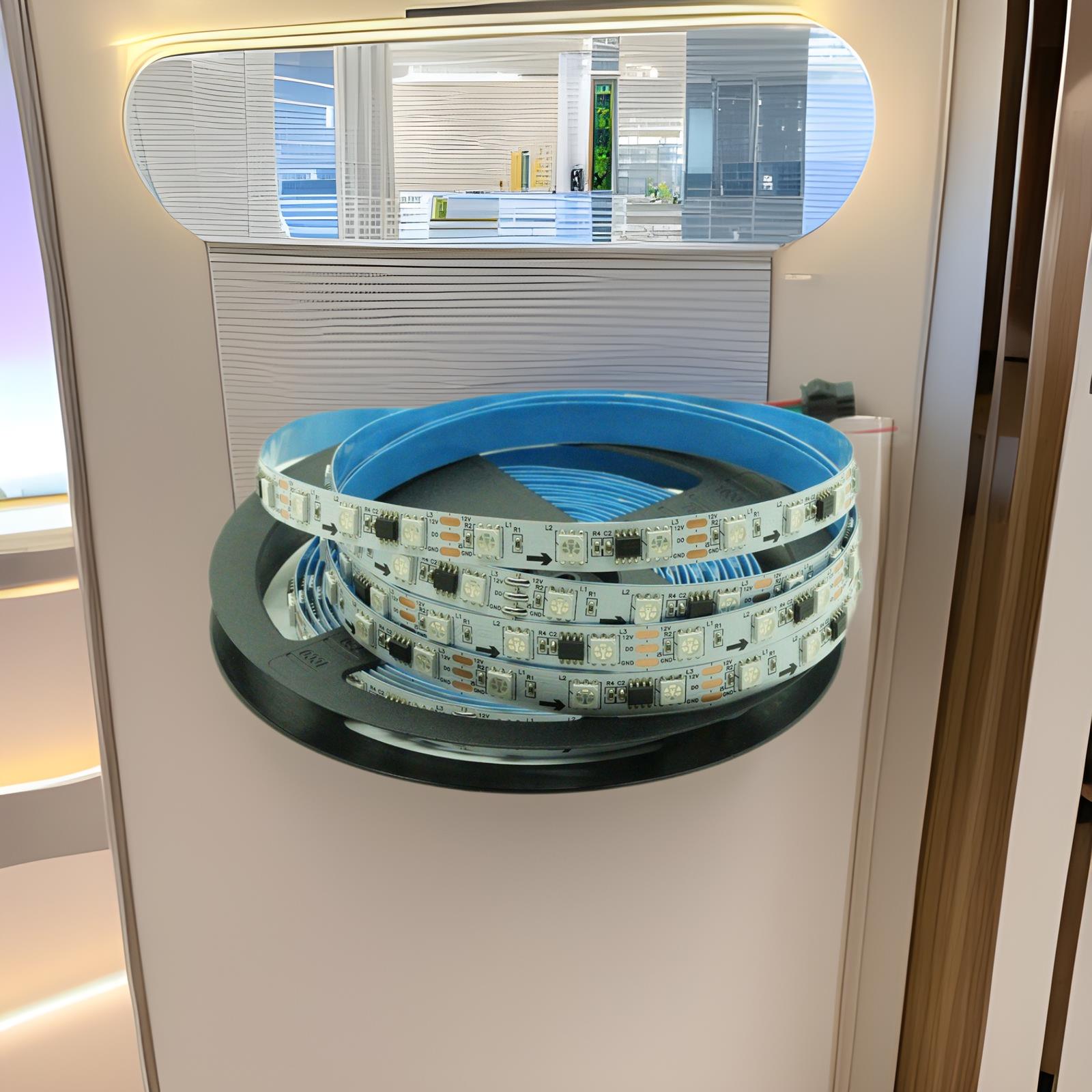 led低压12V幻彩流水灯条可编程rgb全彩软灯带24V幻彩跑马灯带