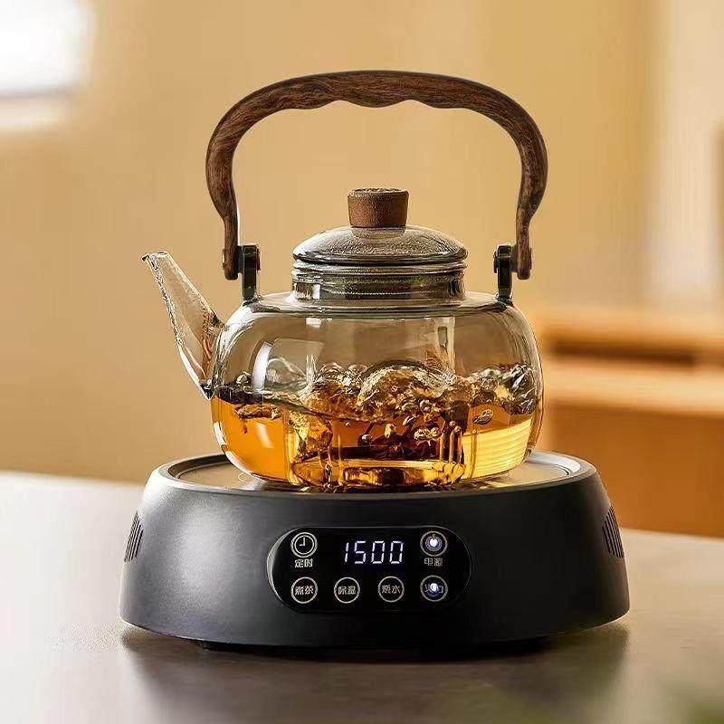 高硼硅玻璃煮茶壶大容量提梁壶电陶炉加热泡茶壶围炉煮茶壶