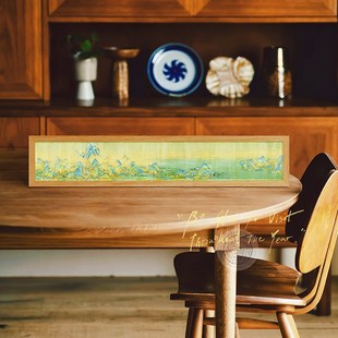 饰 千里江山图创意氛围感玄关柜灯光画卧室床头O壁灯挂画高级感装