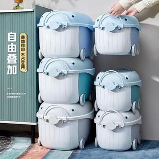 家用零食宝宝衣服大容量储物整理箱 家用创意海豚卡通玩具收纳箱