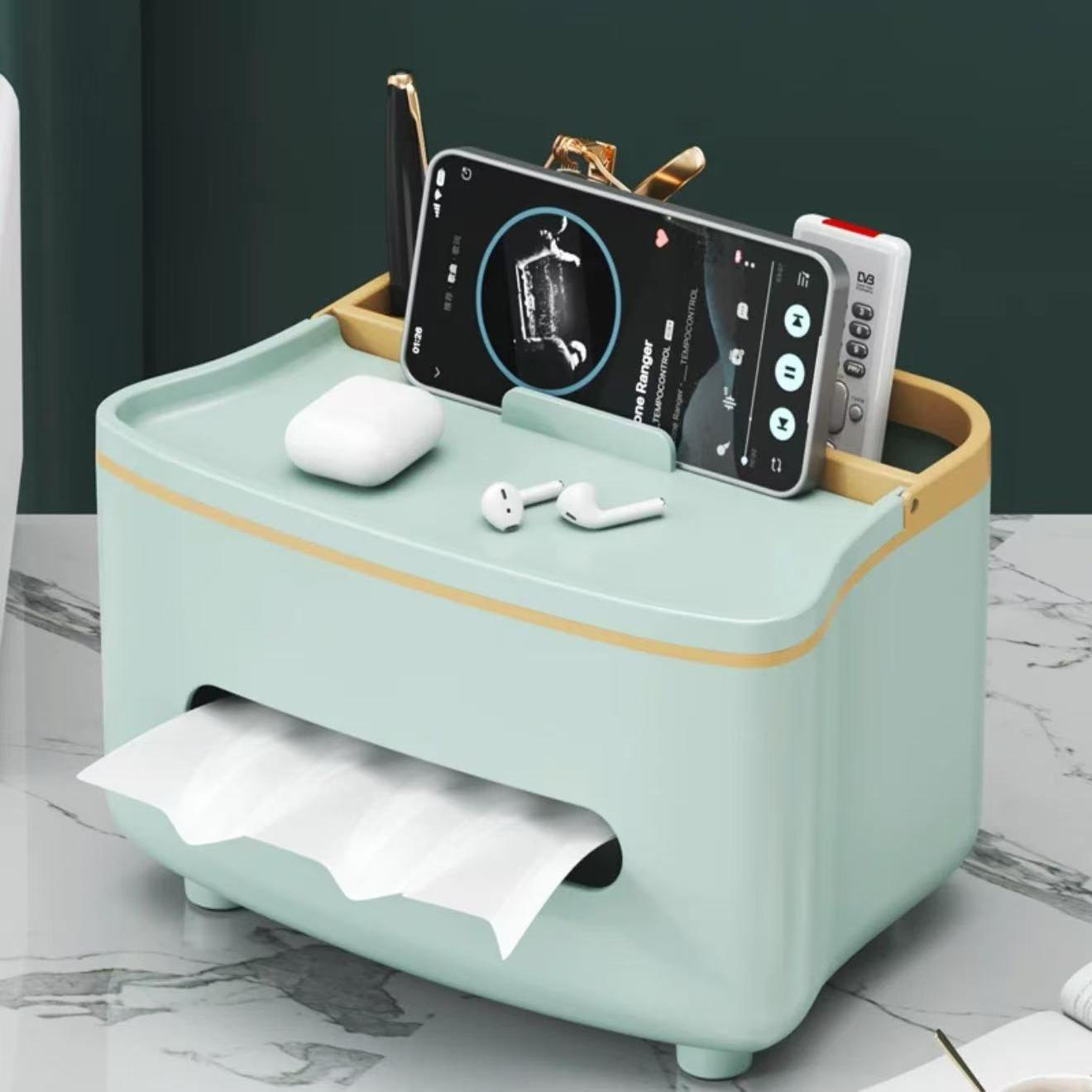 纸巾盒客厅高档轻奢抽纸盒家用餐厅创意可爱多功能遥控器收纳盒