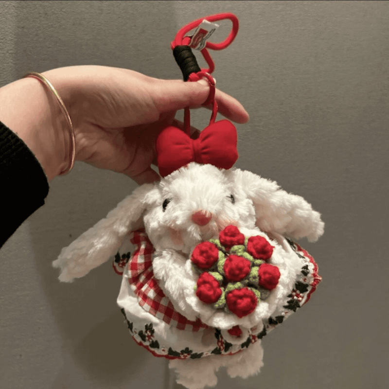 垂耳兔高颜值包包挂饰兔子公仔可爱挂件卡通玩偶毛绒钥匙扣礼物