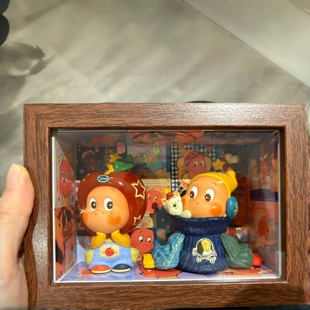 泡泡玛特123星星人展示盒造景星星人随心配展示盒盲盒手办收纳盒