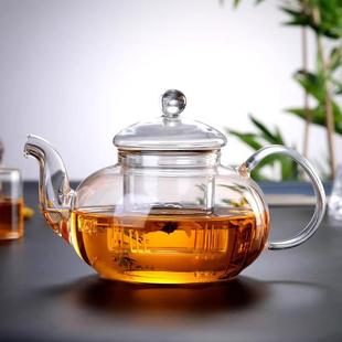 高硼硅玻璃花茶壶家用加厚紫砂耐高温泡茶壶可加热水果煮茶壶