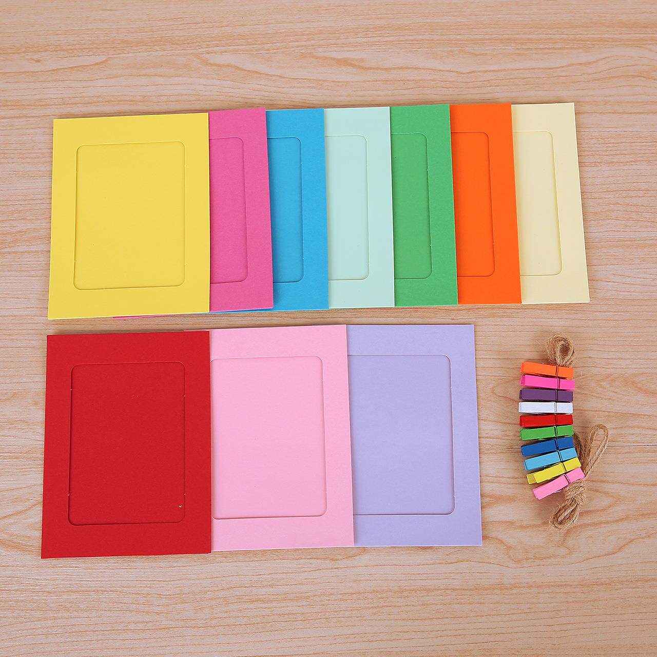 6寸彩色相框厂家直销高档复古照片墙原色悬挂纸质相框纸