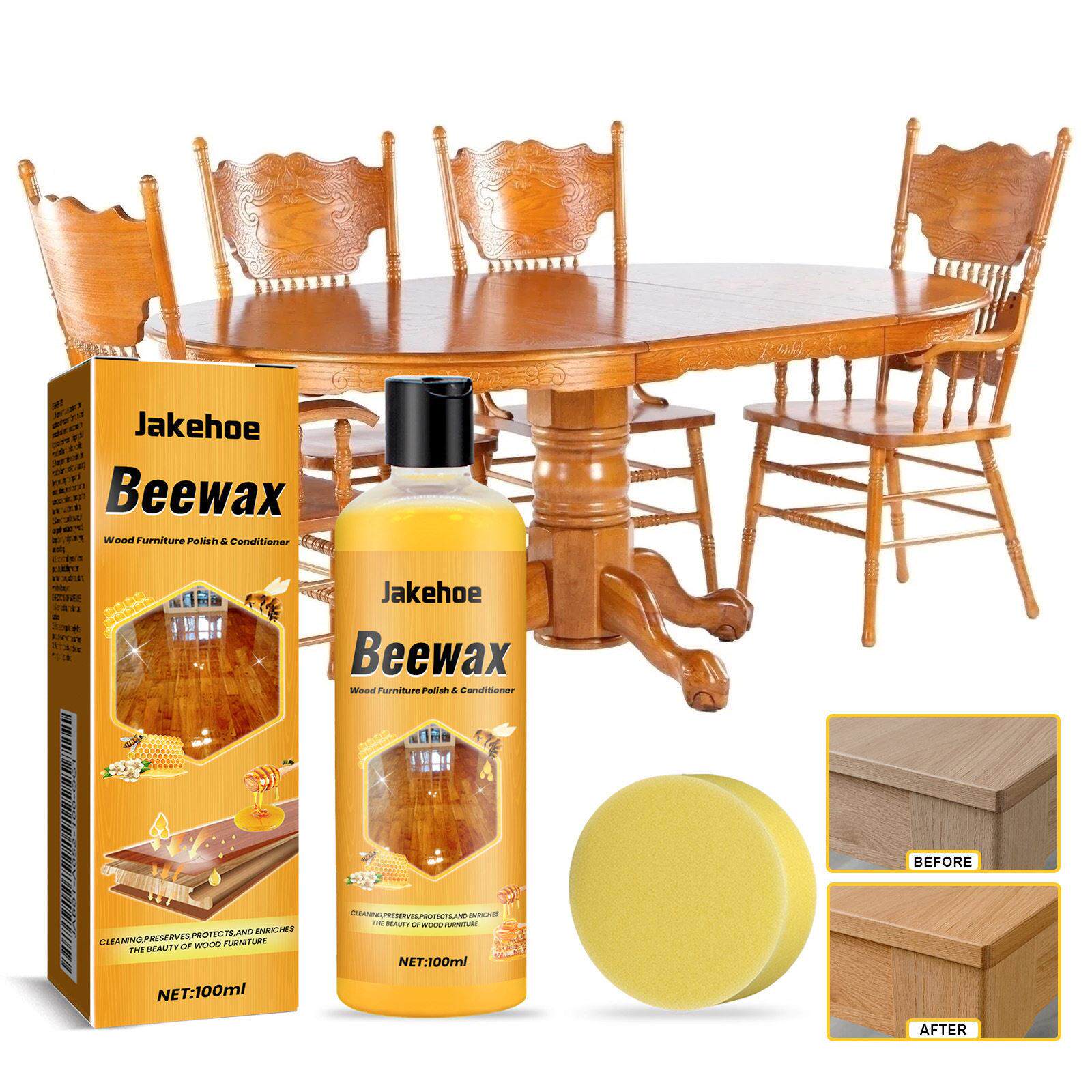 Jakehoe 地板清洁剂家居木质地板保护清洁保养蜡去污防尘亮上光