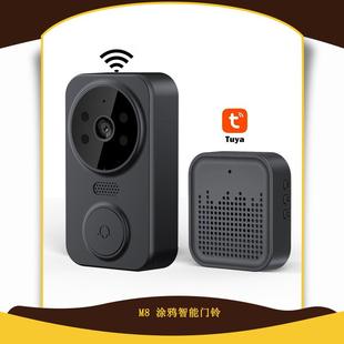 wifi智能可视门铃涂鸦无线家用监控对讲门铃夜视监控门铃 工厂M8