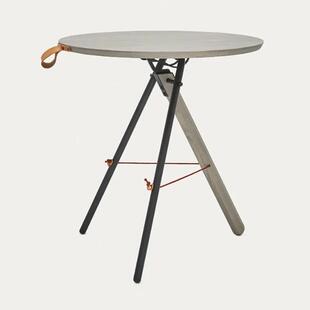 纽约潮Departo折叠简桌餐家用咖啡桌木质牌易桌吃饭圆形折叠桌小