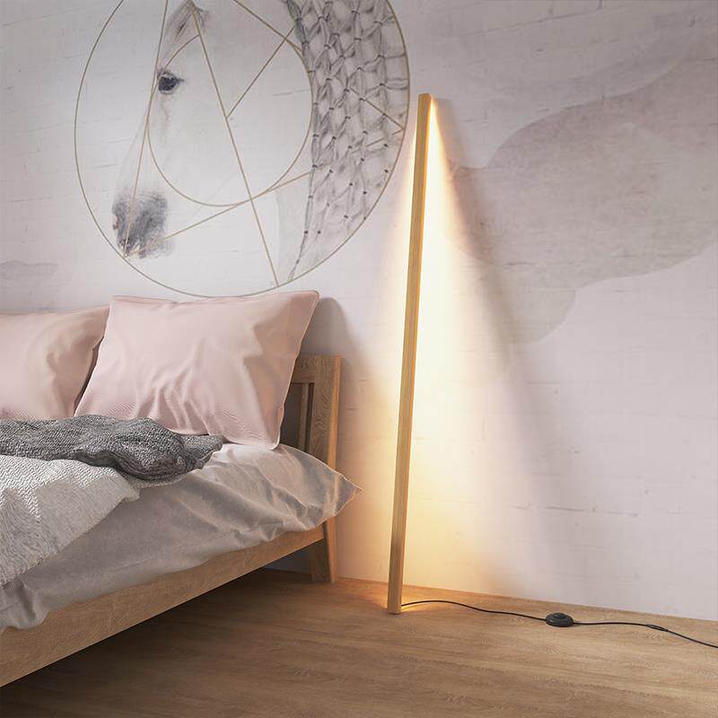 落地灯北客室厅卧个性氛围极简轻奢ins风灯lMJ-LDD-0ed实木创意欧