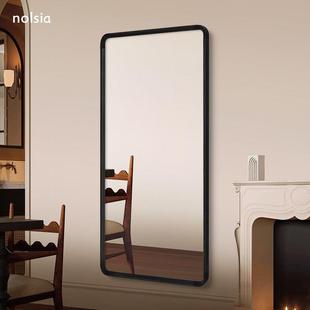 中古风超白用全身JY G0008镜胡木桃实木框全身全镜覆古家落地镜不