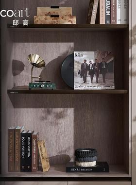 邸高家6546复现代样板居间音乐主题装音符古留声机黑胶唱片机摆件