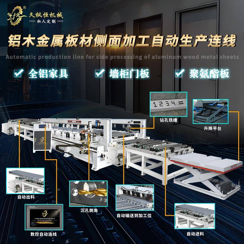 免程式设计生产线铝铣合车厢太空仓门墙板侧JFH-SM02卧式多头钻面