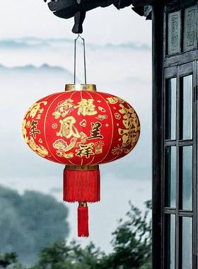 字结婚大红对灯装笼挂饰婚EWX庆喜喜庆节日阳台一户外婚礼大门吊