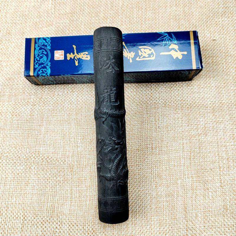 上海墨画厂缺曹素功墨条90锭年代YOZ二两法龙油烟墨块书法国墨稀