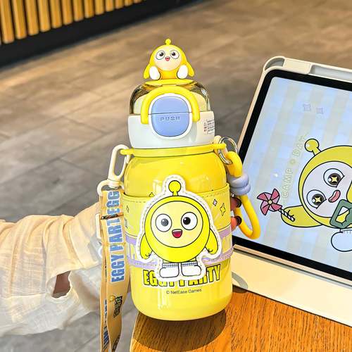 仔派对水杯杯儿童上学专用吸容管保温316不锈钢防摔大量水CRUHRE\
