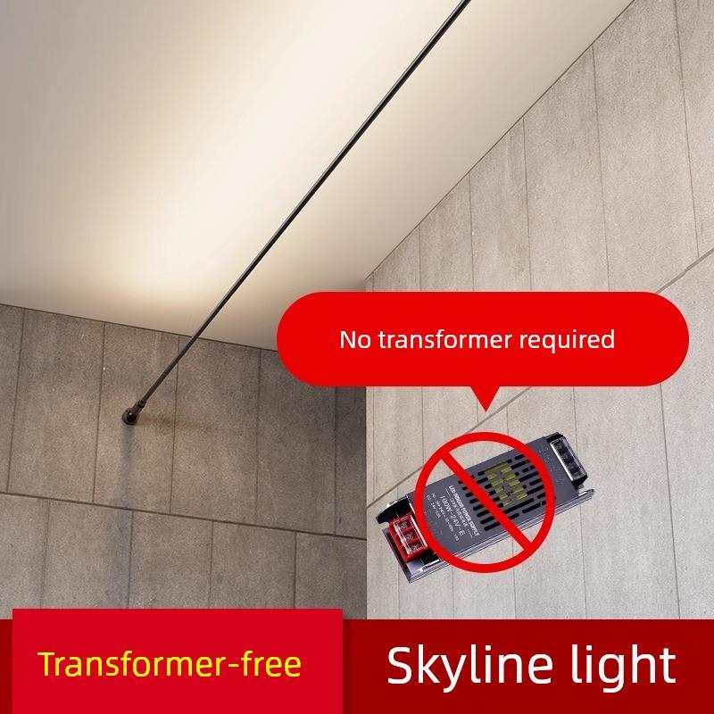 黄小雨22V免驱天际线灯玄关过道走廊网动红极简0钢带灯丝带LED阳