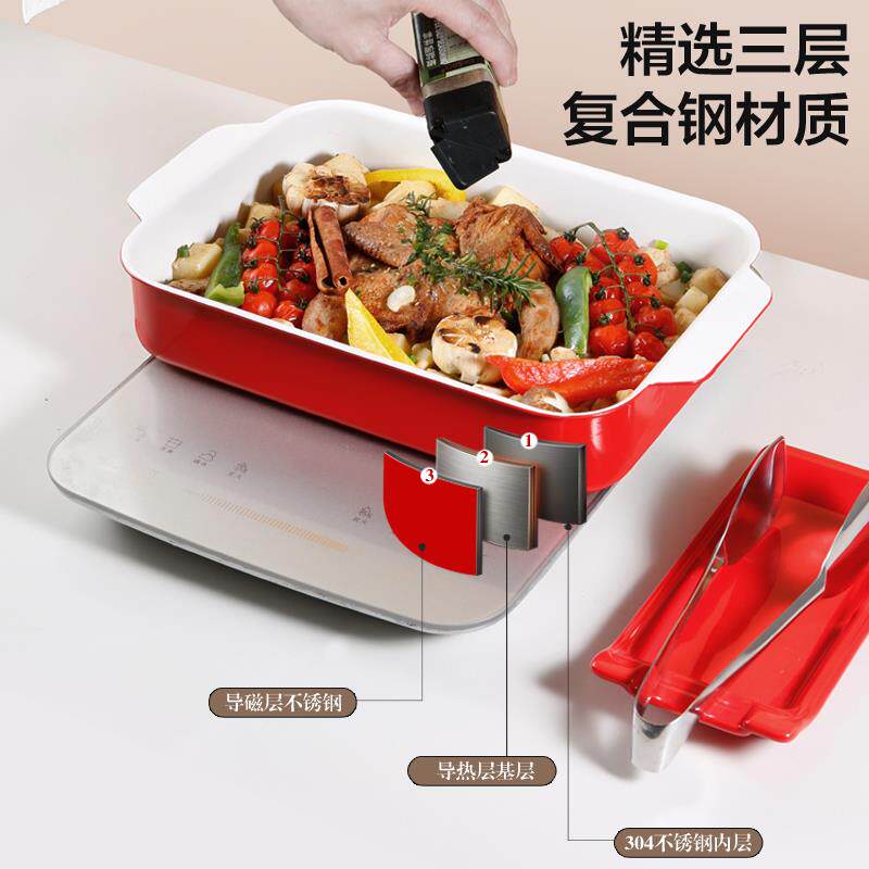覆酒合三层钢300319DLMS4助烤餐盘子盘不锈自钢店菜摆盘熟食冷餐