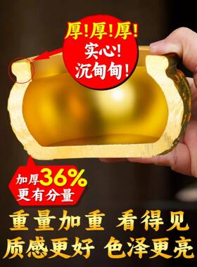 聚宝摆件财聚纯铜生财客厅招八方来财铜制工财艺Y153品盆黄铜米缸