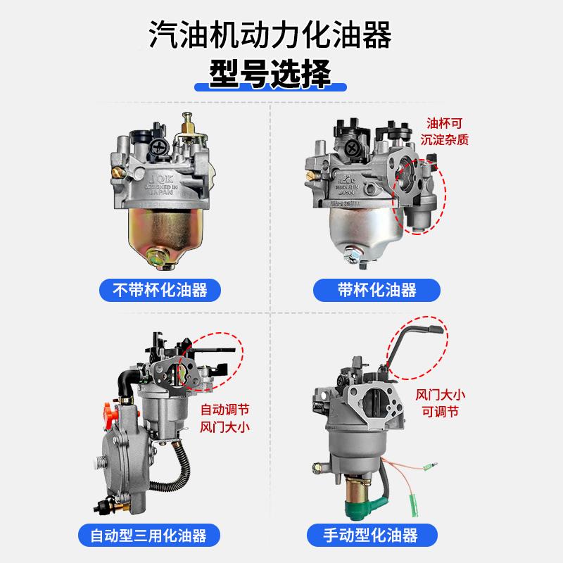 汽发油电机配件水泵切8割机增程器化油器168F152/0170F18/刚力19F