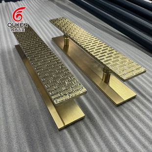 欧肯豪华门把手铝合金玻璃门拉手高端金酒店包房别墅大门拉手